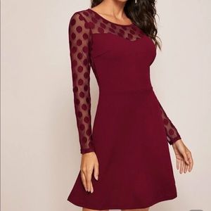 Sweetheart Red Split Back Dress
